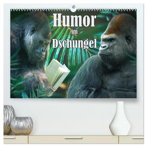 Humor im Dschungel (hochwertiger Premium Wandkalender 2024 DIN A2 quer), Kunstdruck in Hochglanz von Brunner-Klaus,  Liselotte