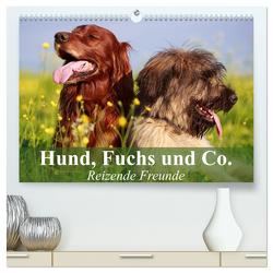 Hund, Fuchs und Co. Reizende Freunde (hochwertiger Premium Wandkalender 2024 DIN A2 quer), Kunstdruck in Hochglanz von Stanzer,  Elisabeth