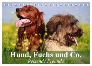Hund, Fuchs und Co. Reizende Freunde (Tischkalender 2024 DIN A5 quer), CALVENDO Monatskalender von Stanzer,  Elisabeth