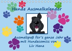 Hunde Ausmalkalender (Tischkalender 2018 DIN A5 quer) von Drafz,  Silvia