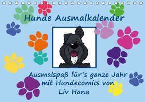 Hunde Ausmalkalender (Tischkalender 2019 DIN A5 quer) von Drafz,  Silvia