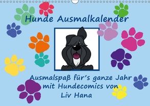 Hunde Ausmalkalender (Wandkalender 2018 DIN A3 quer) von Drafz,  Silvia