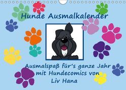 Hunde Ausmalkalender (Wandkalender 2019 DIN A4 quer) von Drafz,  Silvia