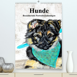 Hunde – Bezaubernde Portraitzeichnungen (Premium, hochwertiger DIN A2 Wandkalender 2023, Kunstdruck in Hochglanz) von Kerstin Heuser,  PortraitTierART