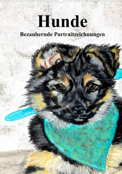 Hunde – Bezaubernde Portraitzeichnungen (Wandkalender 2023 DIN A2 hoch) von Kerstin Heuser,  PortraitTierART