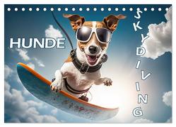 Hunde Skydiving (Tischkalender 2024 DIN A5 quer), CALVENDO Monatskalender von Rohr,  Daniel