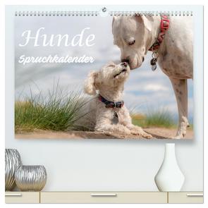 Hunde Spruchkalender (hochwertiger Premium Wandkalender 2024 DIN A2 quer), Kunstdruck in Hochglanz von Brunner-Klaus,  Liselotte