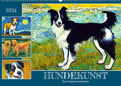 Hundekunst (Wandkalender 2024 DIN A2 quer) von Löwer,  Sabine