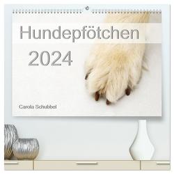 Hundepfötchen (hochwertiger Premium Wandkalender 2024 DIN A2 quer), Kunstdruck in Hochglanz von Schubbel,  Carola