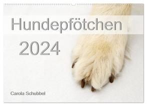 Hundepfötchen (Wandkalender 2024 DIN A2 quer), CALVENDO Monatskalender von Schubbel,  Carola