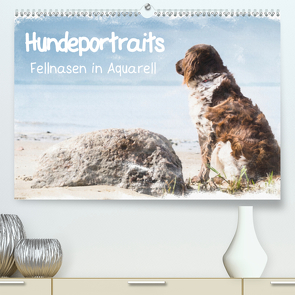 Hundeportraits – Fellnasen in Aquarell (Premium, hochwertiger DIN A2 Wandkalender 2021, Kunstdruck in Hochglanz) von Teßen,  Sonja