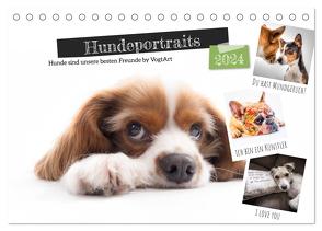 Hundeportraits, Hunde sind unsere besten Freunde by VogtArt (Tischkalender 2024 DIN A5 quer), CALVENDO Monatskalender von VogtArt,  VogtArt