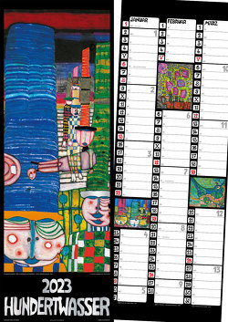 Hundertwasser Streifenkalender Art 2023