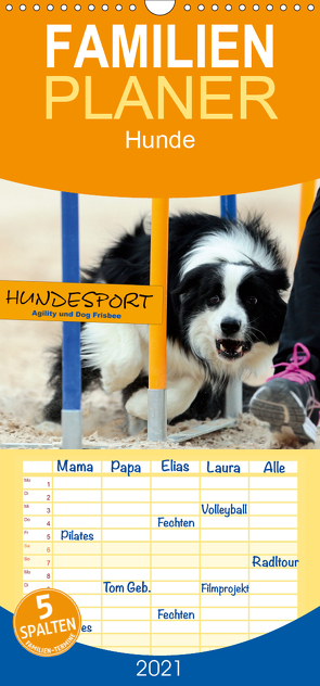 HUNDESPORT – Agility und Dog Frisbee – Familienplaner hoch (Wandkalender 2021 , 21 cm x 45 cm, hoch) von Rähse,  Constanze