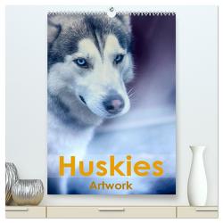 Huskies – Artwork (hochwertiger Premium Wandkalender 2024 DIN A2 hoch), Kunstdruck in Hochglanz von Brunner-Klaus,  Liselotte