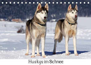 Huskys im Schnee (Tischkalender 2023 DIN A5 quer) von Zeller & Christian Kiedy,  Katrin