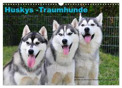 Huskys – Traumhunde (Wandkalender 2024 DIN A3 quer), CALVENDO Monatskalender von Ebardt,  Michael