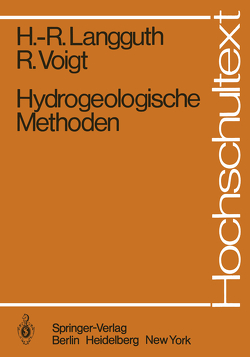 Hydrogeologische Methoden von Langguth,  Horst R., Voigt,  Rudolf