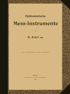 Hydrostatische Mess-Instrumente von Krell,  NA