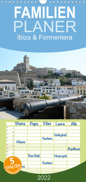 Familienplaner Ibiza & Formentera (Wandkalender 2022 , 21 cm x 45 cm, hoch) von N.,  N.