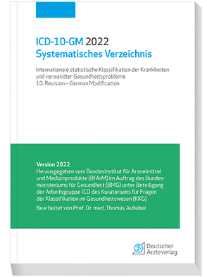 ICD-10-GM 2022 Systematisches Verzeichnis von Auhuber,  Thomas