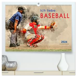 Ich liebe Baseball (hochwertiger Premium Wandkalender 2024 DIN A2 quer), Kunstdruck in Hochglanz von Roder,  Peter