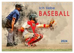 Ich liebe Baseball (Tischkalender 2024 DIN A5 quer), CALVENDO Monatskalender von Roder,  Peter