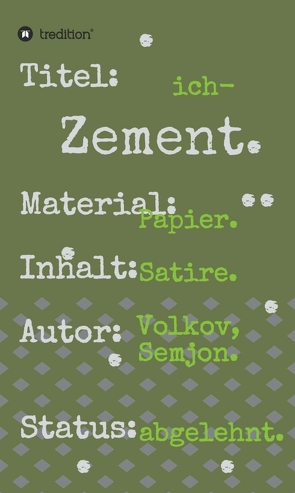 ich-Zement. von Volkov,  Semjon