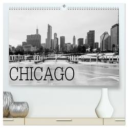 Icy Chicago (hochwertiger Premium Wandkalender 2024 DIN A2 quer), Kunstdruck in Hochglanz von Stein,  David