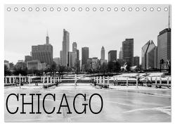 Icy Chicago (Tischkalender 2024 DIN A5 quer), CALVENDO Monatskalender von Stein,  David