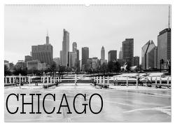 Icy Chicago (Wandkalender 2024 DIN A2 quer), CALVENDO Monatskalender von Stein,  David