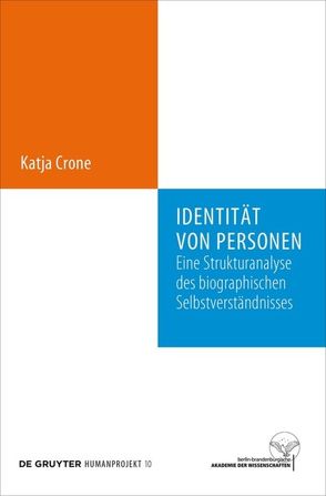 Identität von Personen von Crone,  Katja