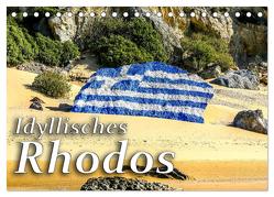Idyllisches Rhodos (Tischkalender 2024 DIN A5 quer), CALVENDO Monatskalender von Kuebler,  Harry