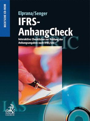 IFRS-AnhangCheck – CD-ROM Update Edition 2010/2011 von Diersch,  Ulrich, Münstermann,  Bernd, Senger,  Thomas