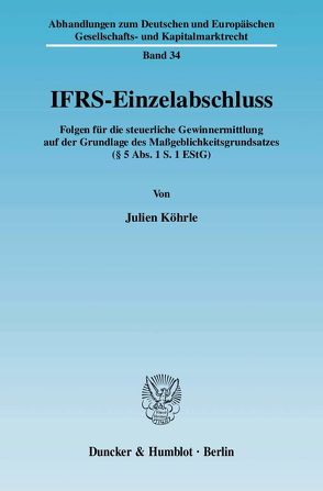 IFRS-Einzelabschluss. von Köhrle,  Julien