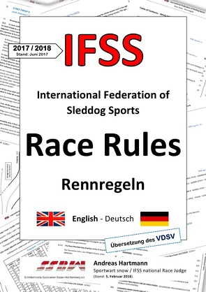 IFSS Race Rules – Rennregeln 2017/2018 von Hartmann,  Andreas