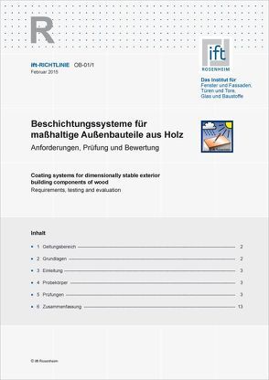 ift-Richtlinie OB-01/1 von ift Rosenheim GmbH