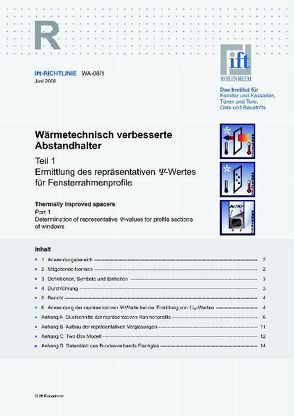ift-Richtlinie WA-08/1 – Wärmetechnisch verbesserte Abstandhalter. von ift Rosenheim GmbH