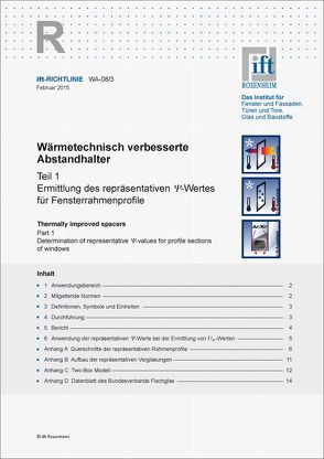 ift-Richtlinie WA-08/3 von ift Rosenheim GmbH