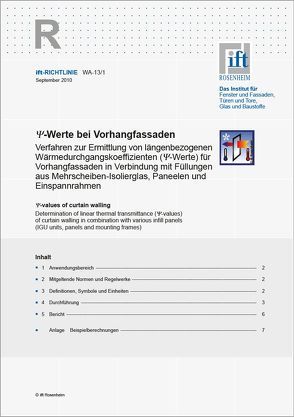 ift-Richtlinie WA-13/1 von ift Rosenheim GmbH