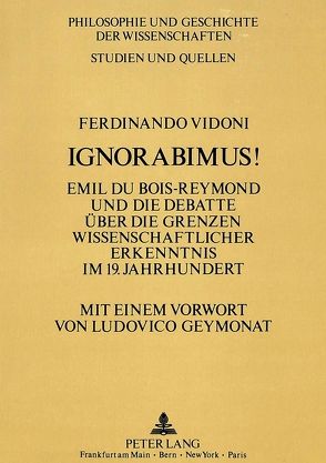 Ignorabimus von Vidoni,  Ferdinando