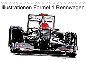 Illustrationen Formel 1 Rennwagen (Tischkalender 2023 DIN A5 quer) von Kraus,  Gerhard