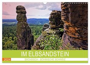 Im Elbsandstein – Sächsisch-böhmische Schweiz (Wandkalender 2024 DIN A3 quer), CALVENDO Monatskalender von Felix,  Holger