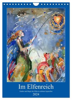 Im Elfenreich- Zauber und Magie der Elfen in schönen Aquarellen (Wandkalender 2024 DIN A4 hoch), CALVENDO Monatskalender von Tiukkel,  Sveta
