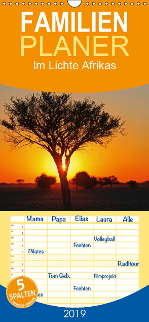 Im Lichte Afrikas – Familienplaner hoch (Wandkalender 2019 , 21 cm x 45 cm, hoch) von Woyke,  Wibke