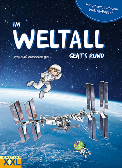 Im Weltall geht’s rund – mit großem, farbigem Weltall-Poster