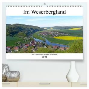 Im Weserbergland – Von Hannoversch Münden bis Minden (hochwertiger Premium Wandkalender 2024 DIN A2 quer), Kunstdruck in Hochglanz von happyroger,  happyroger