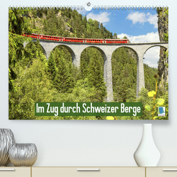 Im Zug durch Schweizer Berge (Premium, hochwertiger DIN A2 Wandkalender 2023, Kunstdruck in Hochglanz) von CALVENDO