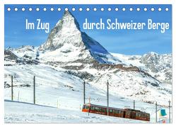 Im Zug durch Schweizer Berge (Tischkalender 2024 DIN A5 quer), CALVENDO Monatskalender von CALVENDO,  CALVENDO