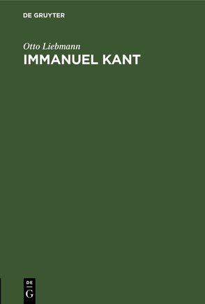 Immanuel Kant von Liebmann,  Otto